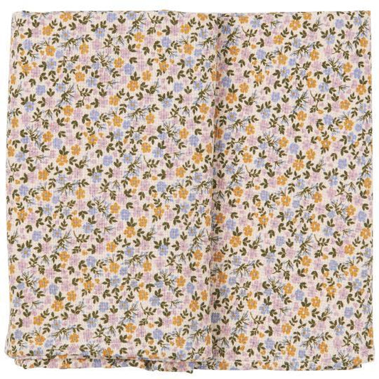 Table cloth Line square w/multicoloured small flowers