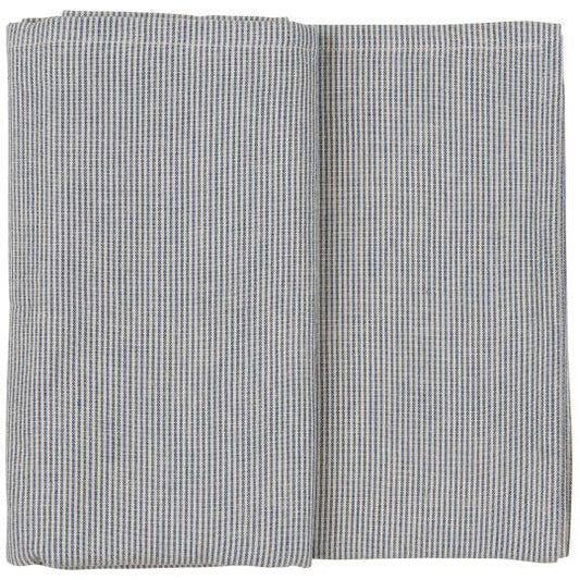 Table cloth Charlie square w/thin dark blue stripes