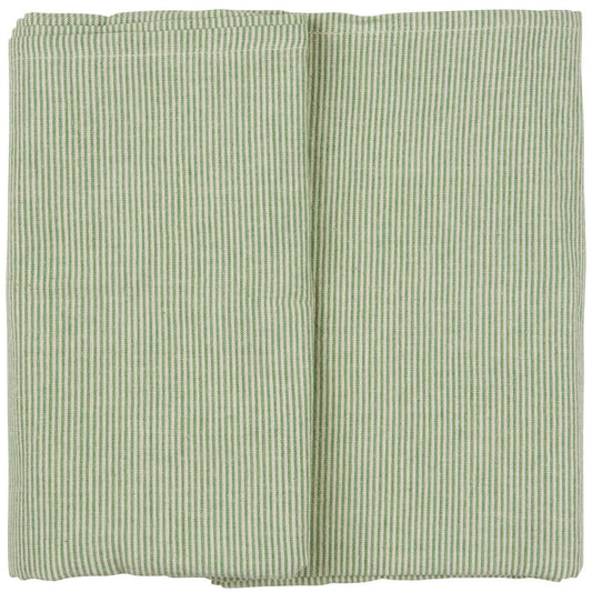 Table cloth Emil oblong w/thin green stripes