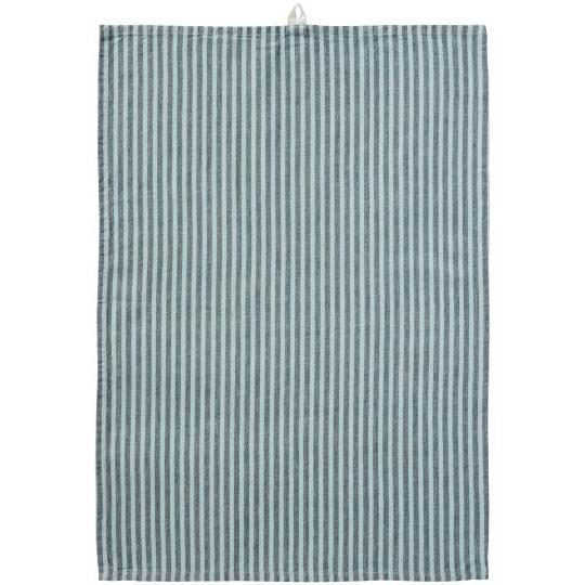 Tea towel Linea w/grey and turquoise thin stripes