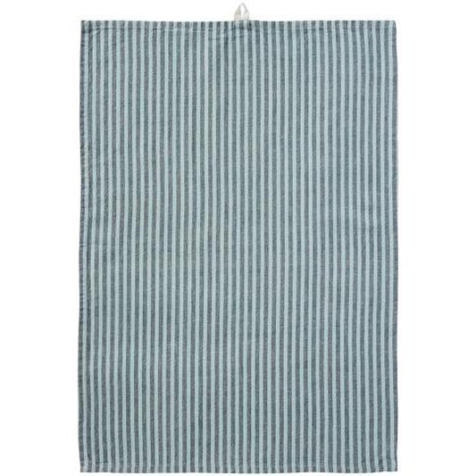 Tea towel Linea w/grey and turquoise thin stripes