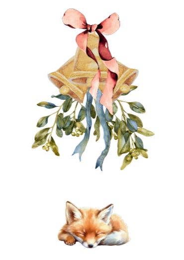 Sustainable postcard     mistletoe fox