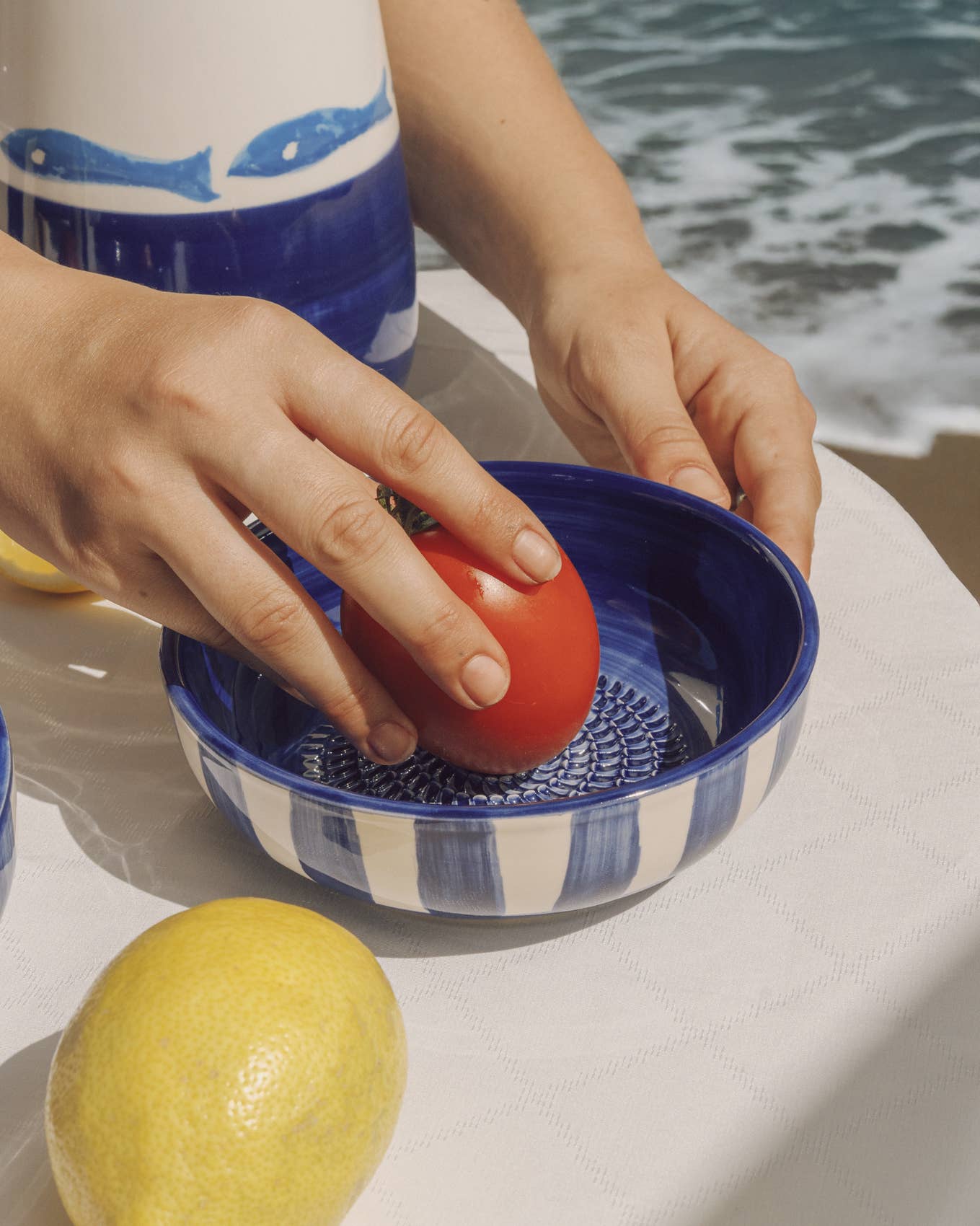 Medium Pottery Grater Bowl for Kitchen & Home Decor