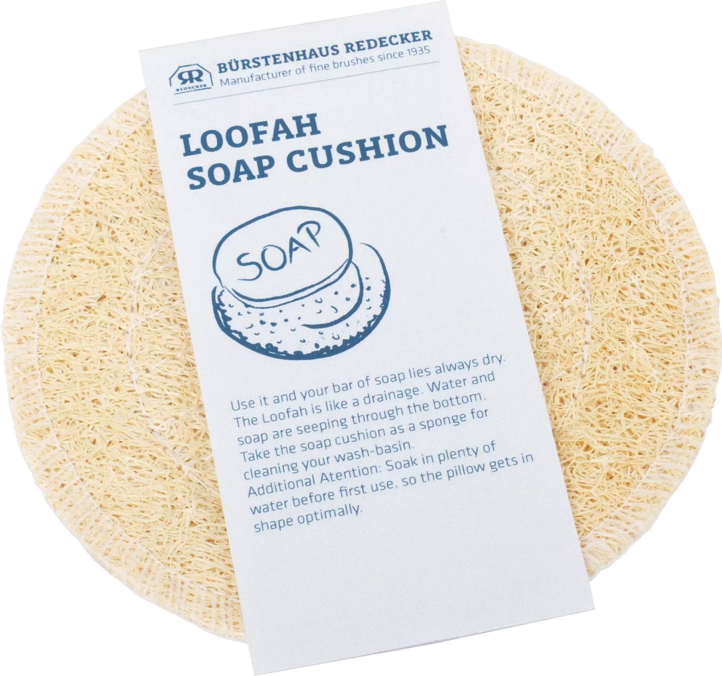 Loofah soap cushion rond