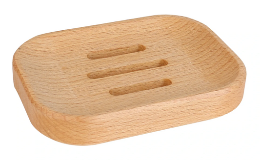 Soap dish with rubber feet