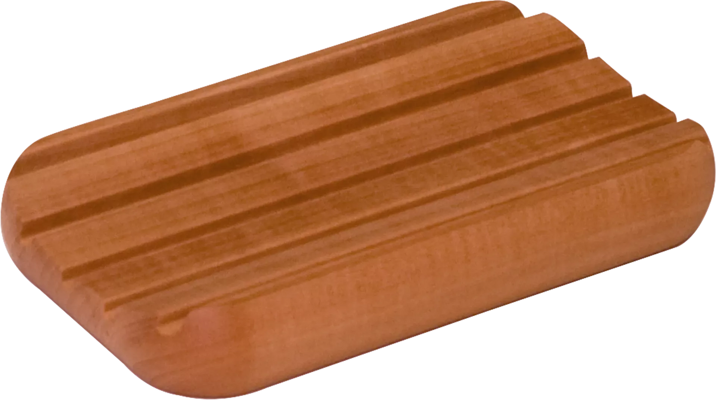 Soap dish rounded shape, with rubber feet