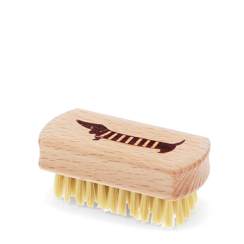 Mini wooden nail brush - Sausage Dog