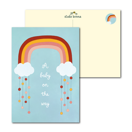 Little one on the way rainbow | Card: Dutch