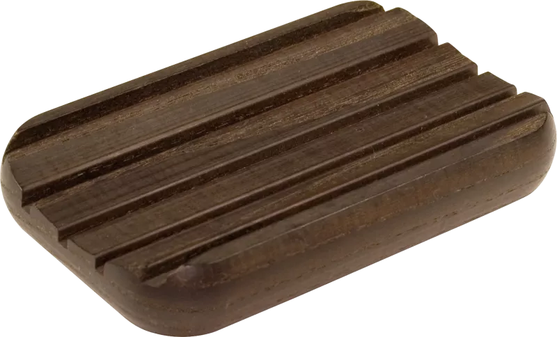 Soap dish rounded shape, with rubber feet thermowood