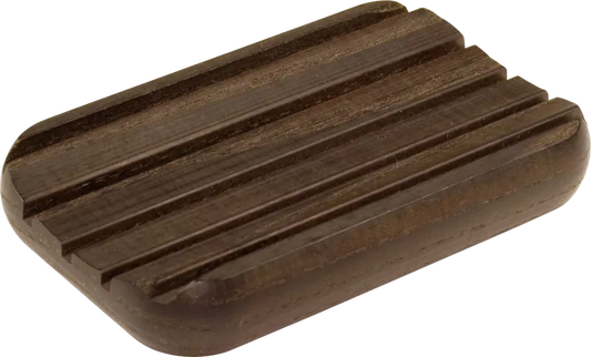 Soap dish rounded shape, with rubber feet thermowood