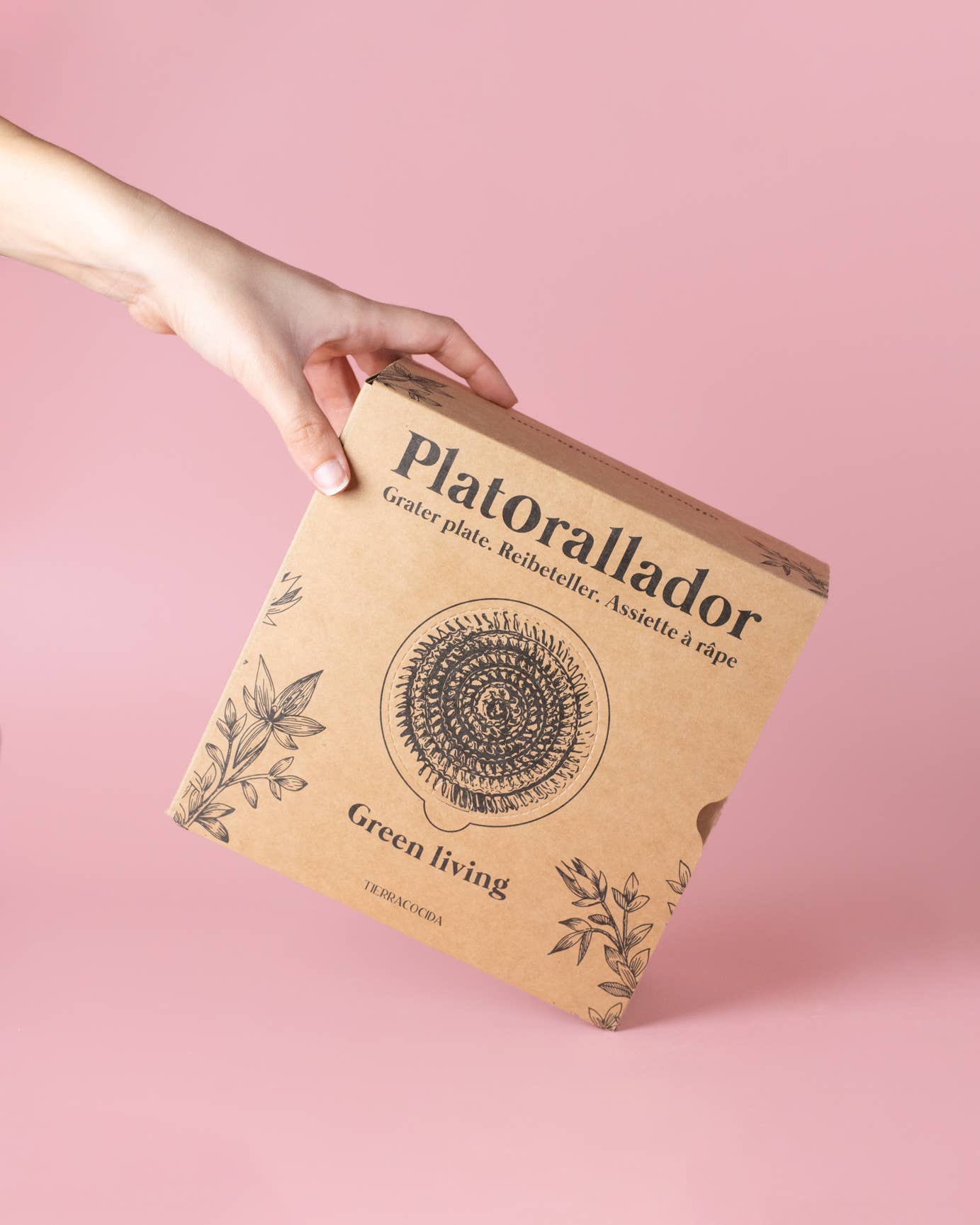 Medium White Handmade Ceramic Plate Grater/Tuna : WITHOUT PACKAGING