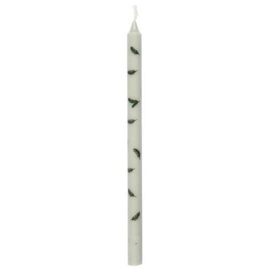 Taper candle w/spruce twigs stearin Ø:1.3 H:20