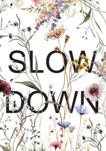 Sustainable postcard slow down