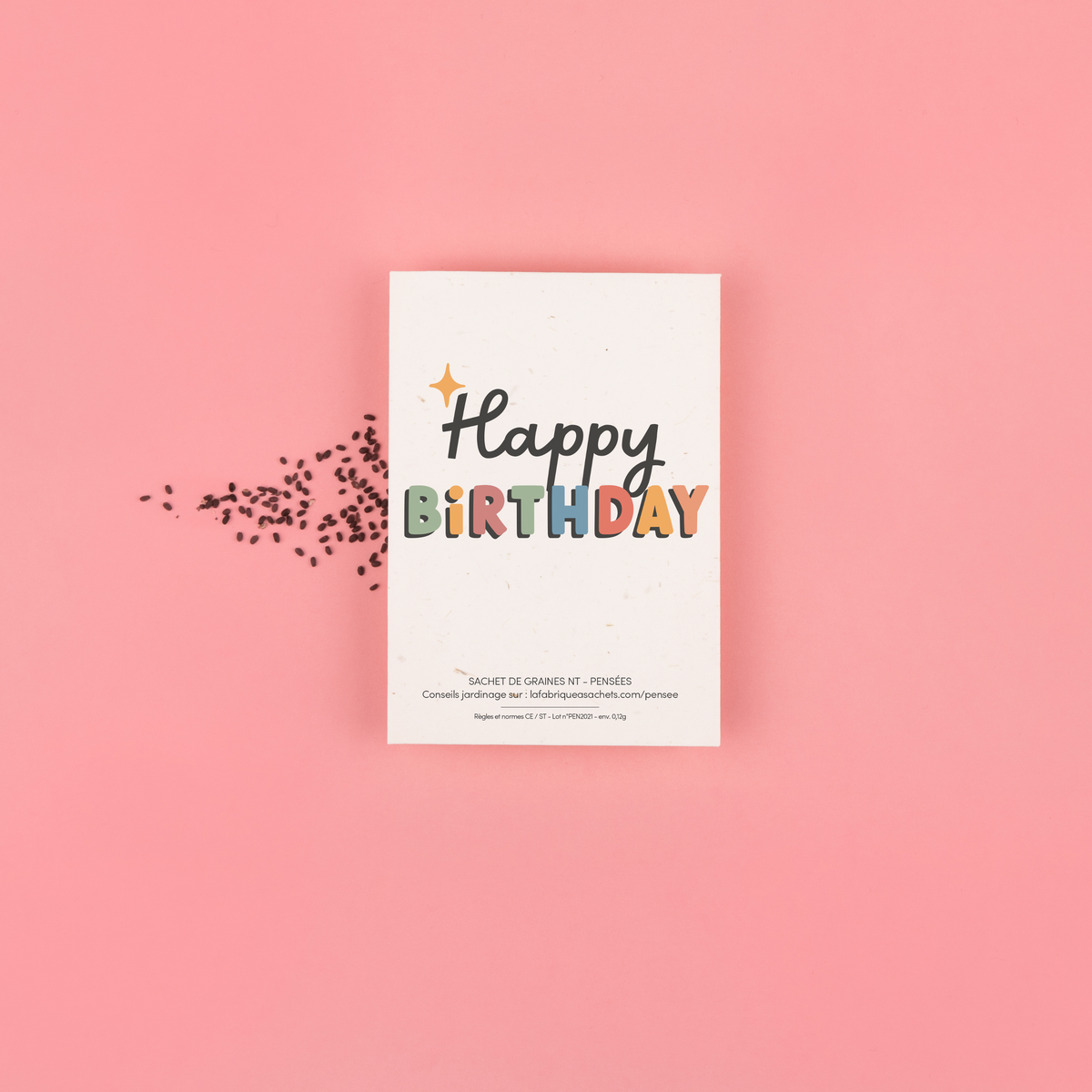 Happy Birthday - Pansy Seed Packet