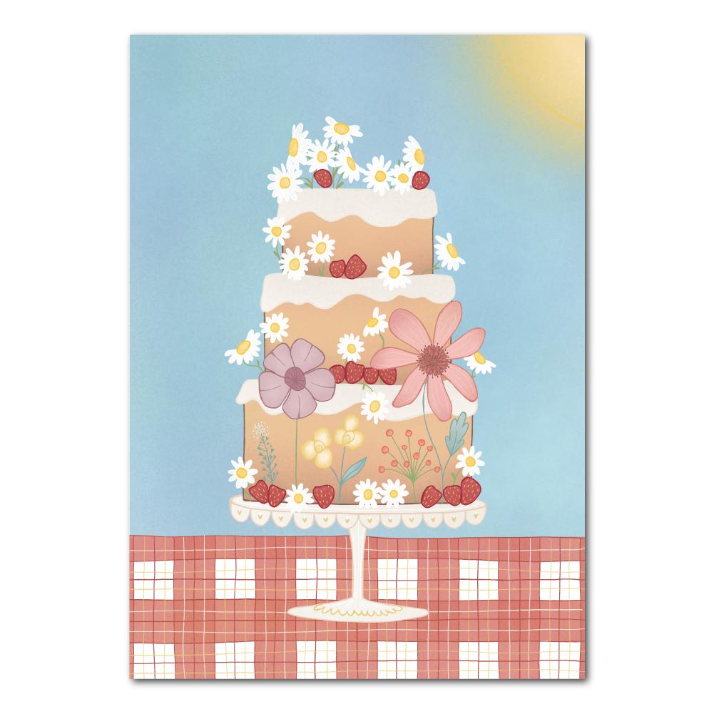 Strawberry tart with flowers | Swedish summer postcard