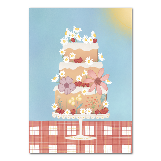 Strawberry tart with flowers | Swedish summer postcard