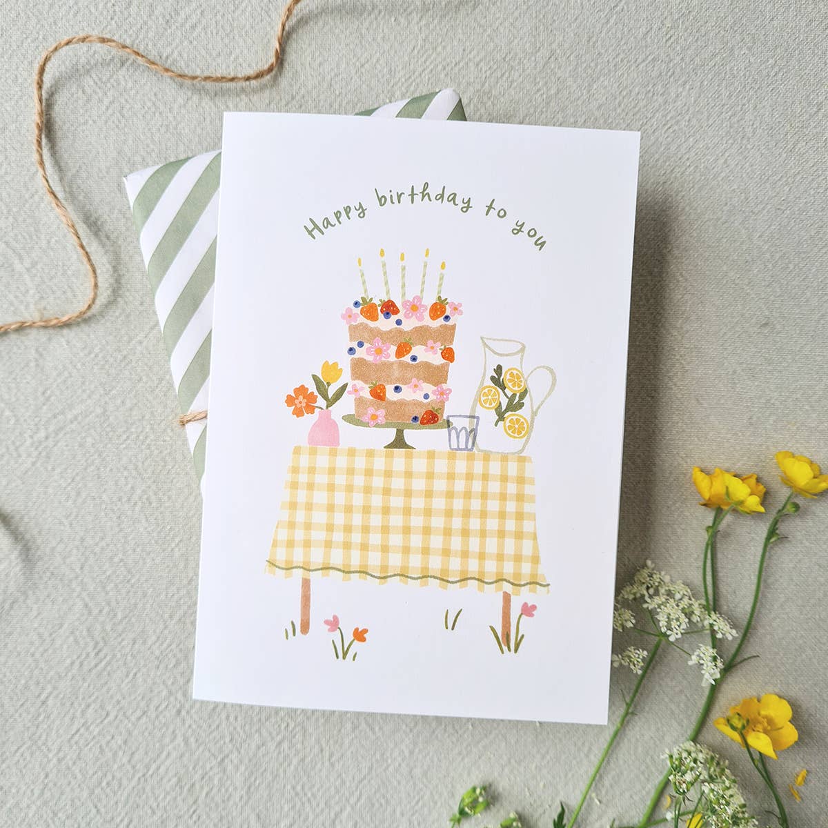Greeting card cake - Happy birthday