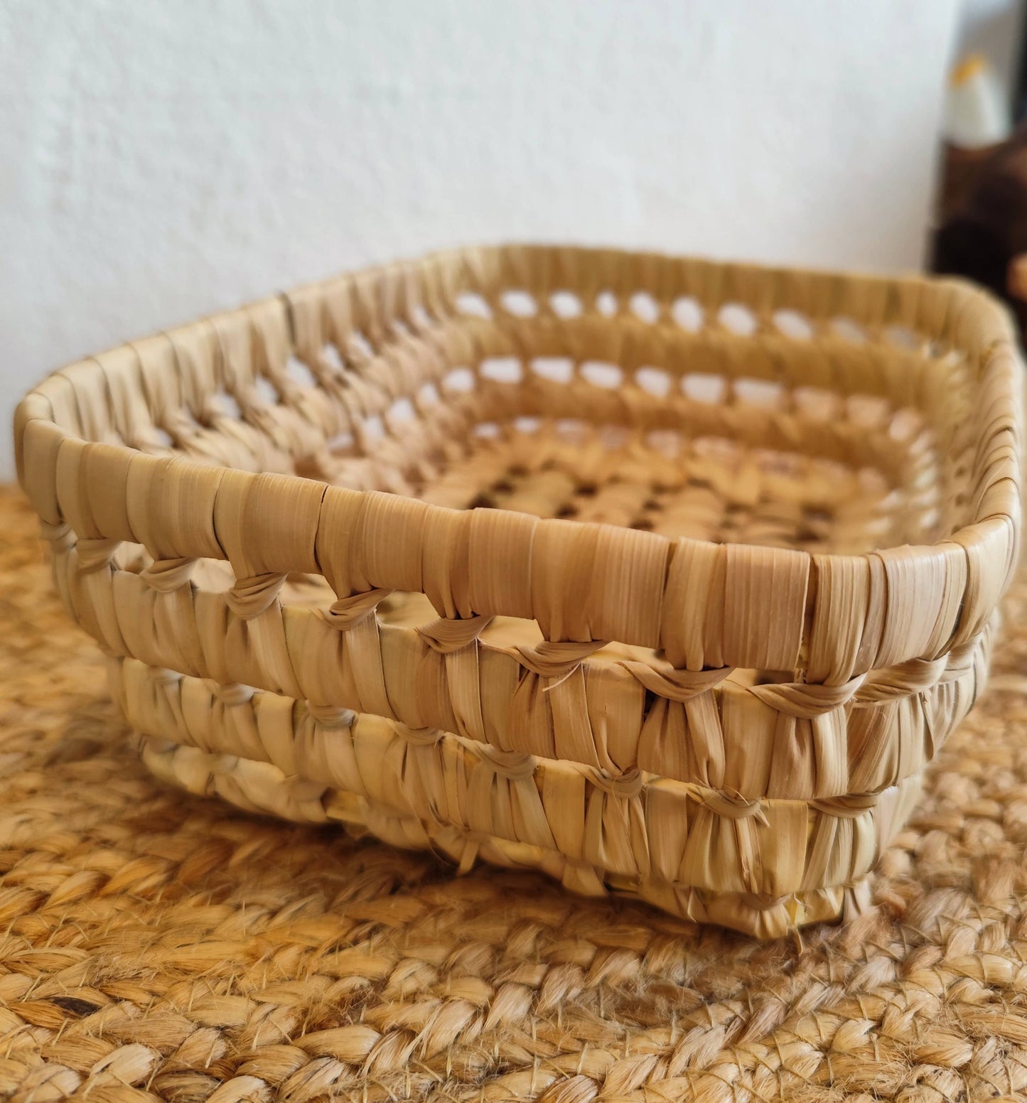 RECTANGULAR CANE BASKET: 29X26X10CM