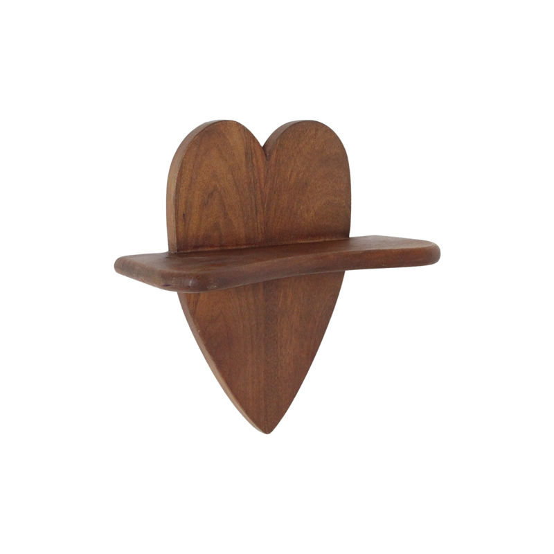 mangohouten wandplank Heart