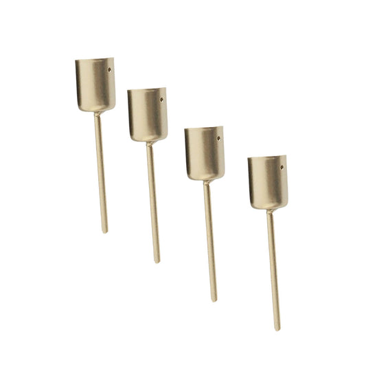 Christmas candle holder Pick (metal) - 4 pieces