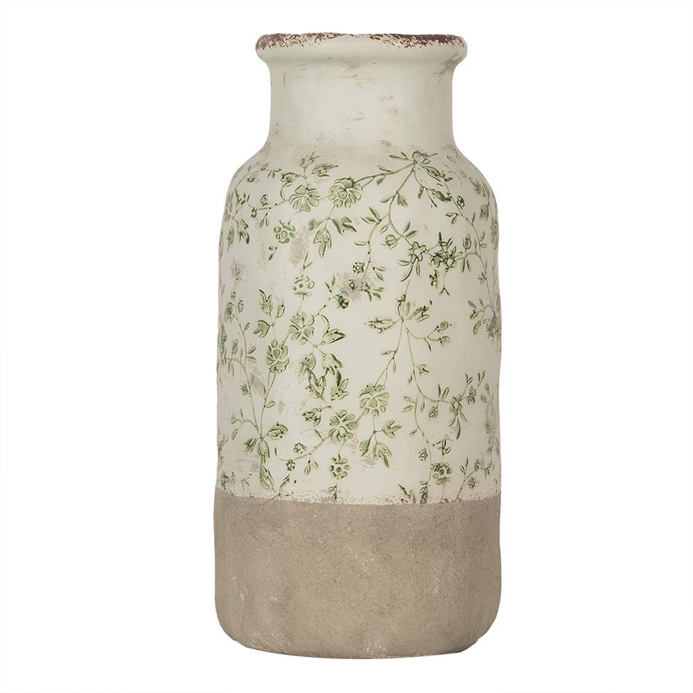 Green Ceramic Flowers - Vase Ø 15x32 cm