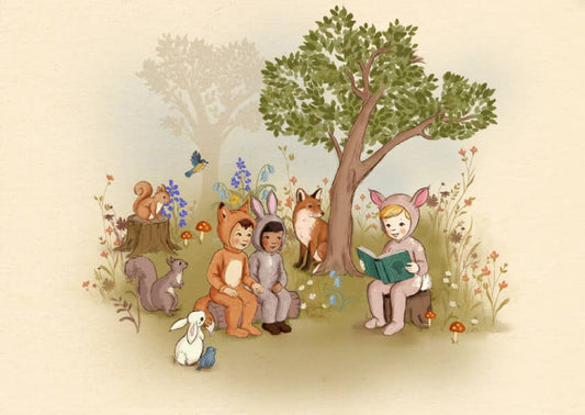 Postcard Woodland Storytime