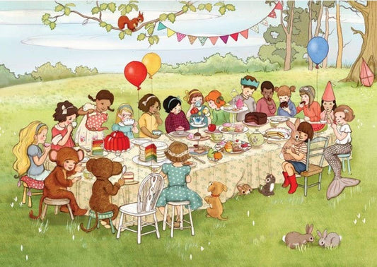 Postcard Woodland Teaparty