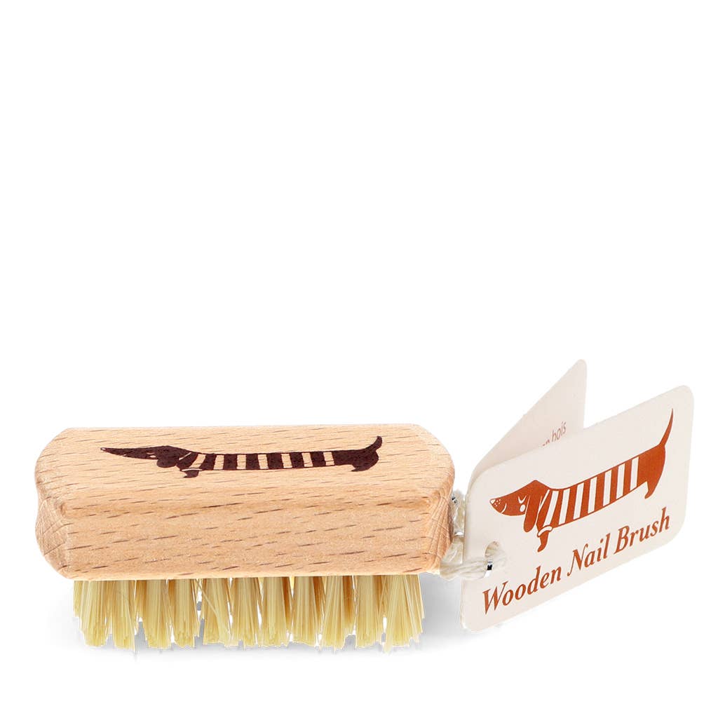Mini wooden nail brush - Sausage Dog