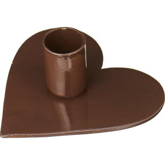 Candle holder f/1.3 cm candle heart-shaped