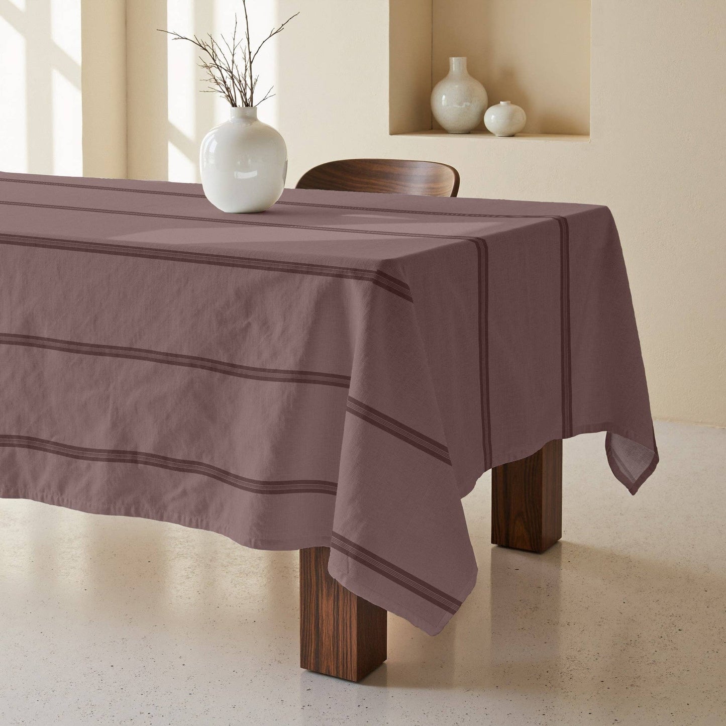 Nua Pale Pink stain-resistant tablecloth, 100% cotton: 300x155 cm