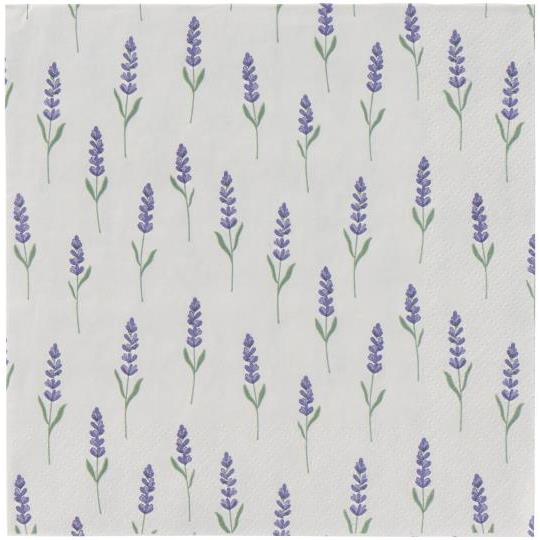 Napkin 16.5x16.5 cm lavender 20 pcs/pck