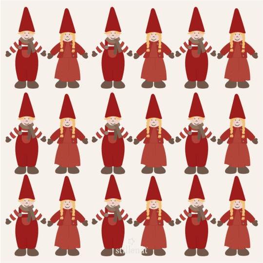 Napkin 16.5x16.5 cm Santa's helpers hand in hand My Nostalgic Christmas 20 pcs/pck