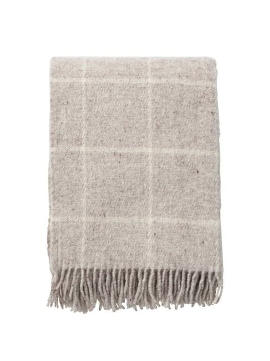 Klippan - Vinga Island beige, woven woollen throw