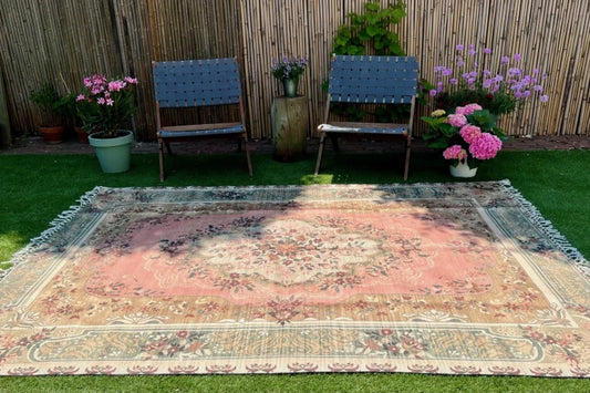 Buitenkleed rozenkelim 9680 gemaakt van PET Flessen 180 x 120