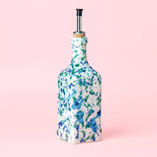 Ceramic Oil Dispenser/475ml/Blue and green/CORAL