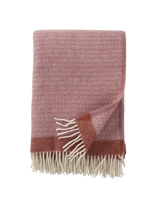 Klippan Plaid Harald pink - 100% lamswol (kopie)