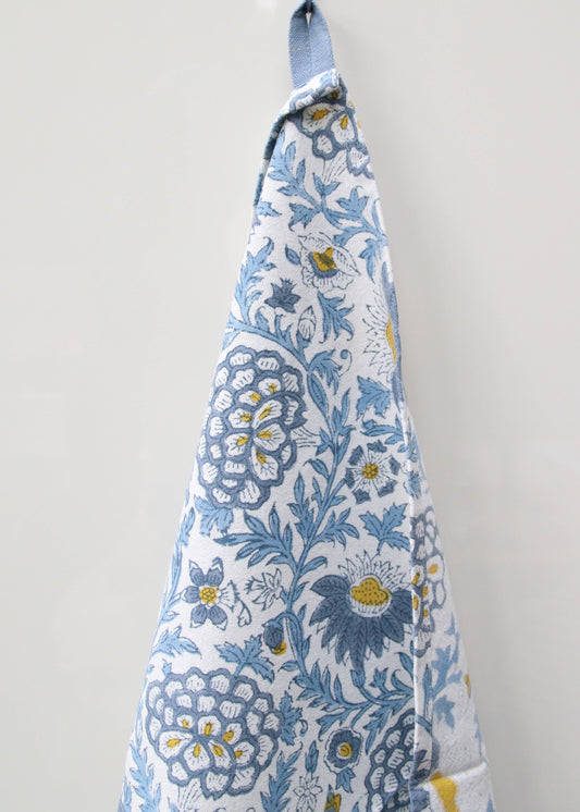 Handmade Sunny day Blue kitchen Dishcloth - 100% Cotton