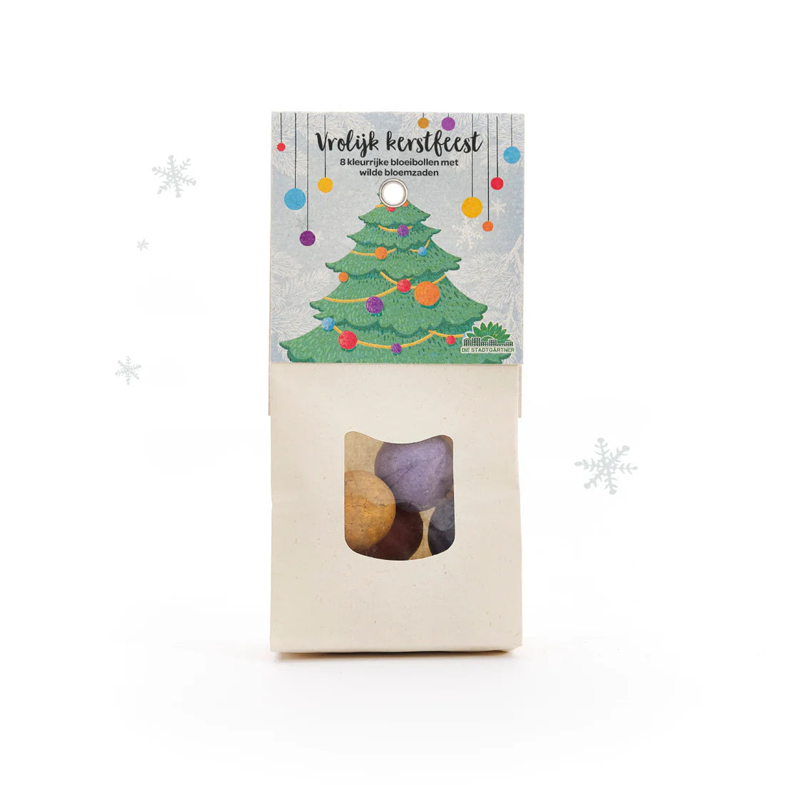 Kerstballen - kleurrijke bloemenknikkers