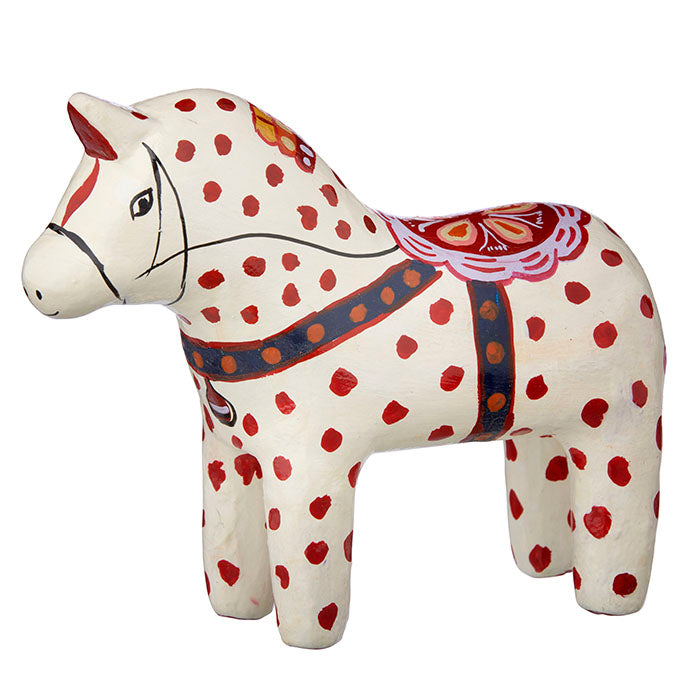 Decoration Mythical Horse H12cm Scarlet
