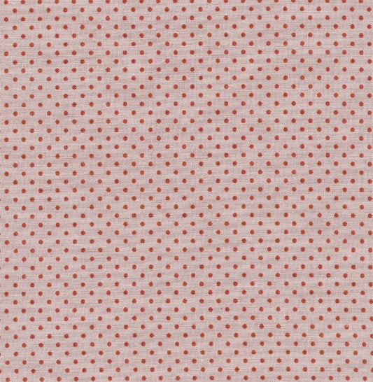 Oilcloth, Dots-Dusty Rose, 140 cm