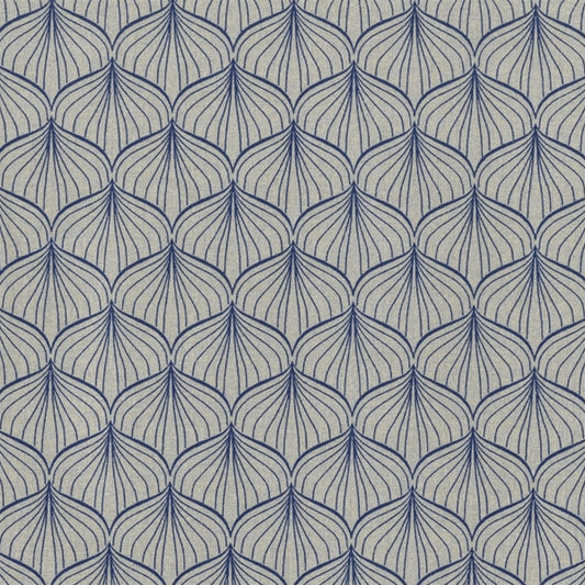 Oilcloth, Alli-Sand/Navy, 140 cm