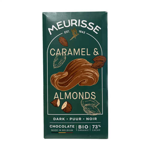 Meurisse Dark Chocolate 73% – Caramelized Almonds 100gr