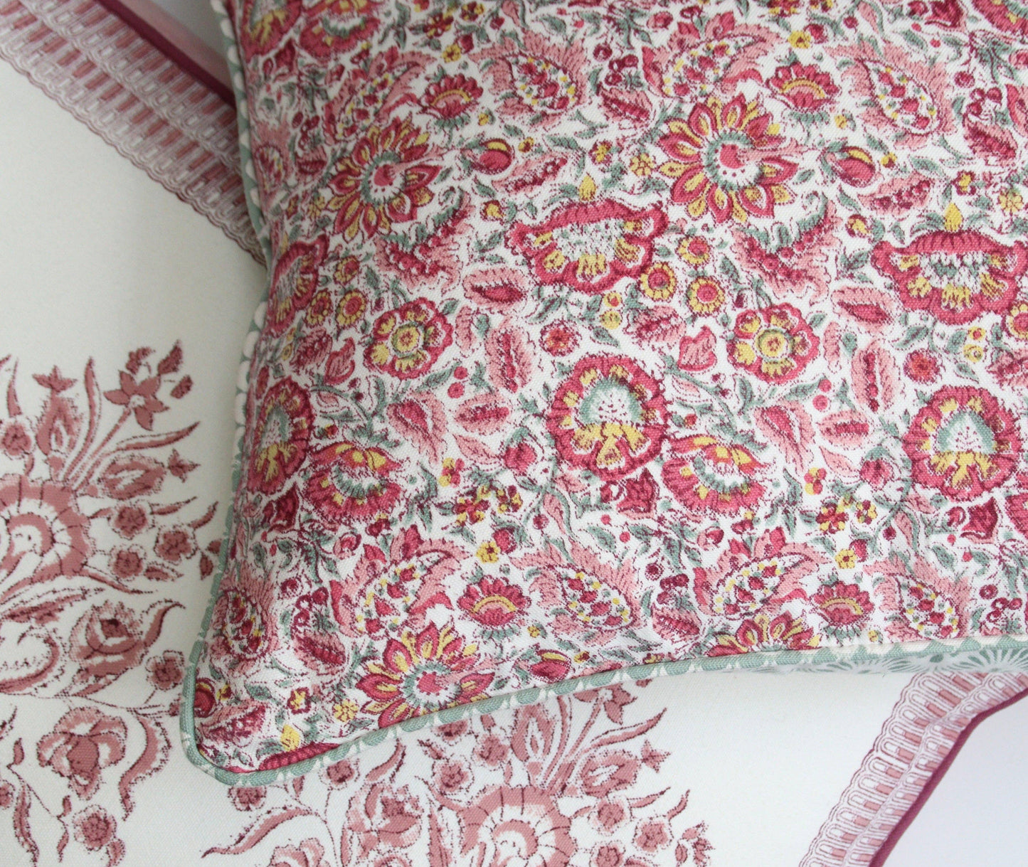 Handmade Cushion | Wildflower Roza, 40 x 70cm  with filling