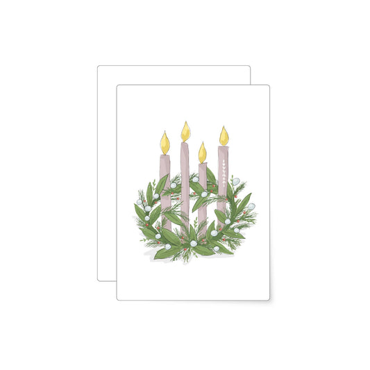 Advent wreath | postcard: With envelope and cellophane cover