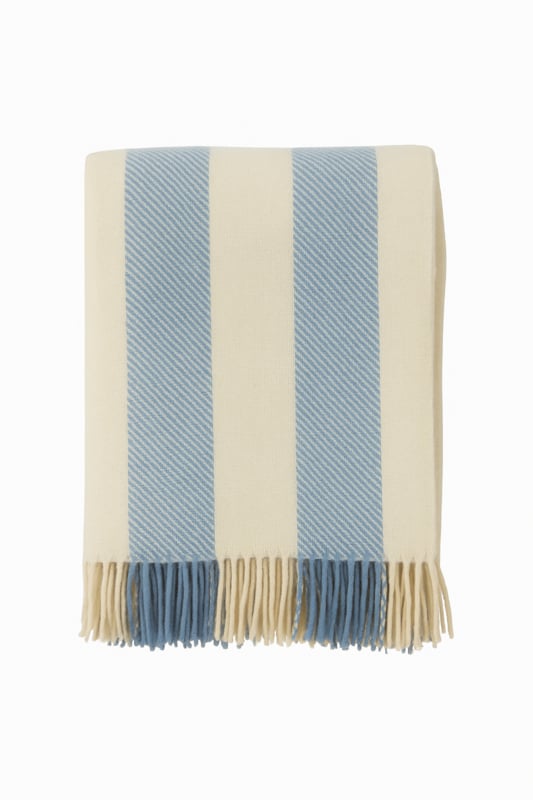 Klippan Plaid Gotland vertical blue stripe