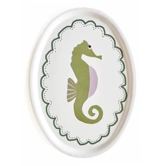 Seahorse Oval Serving Tray - 31x22cm