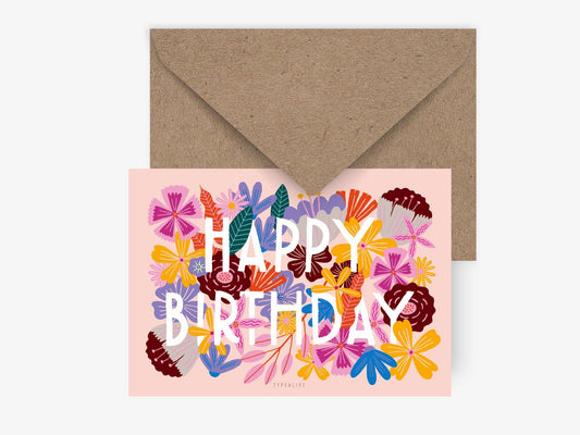 Postcard/Bloomy Birthday
