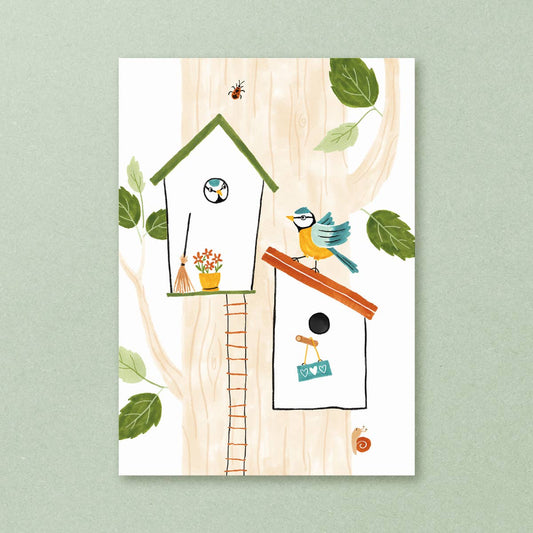 Postcard Bird Houses
