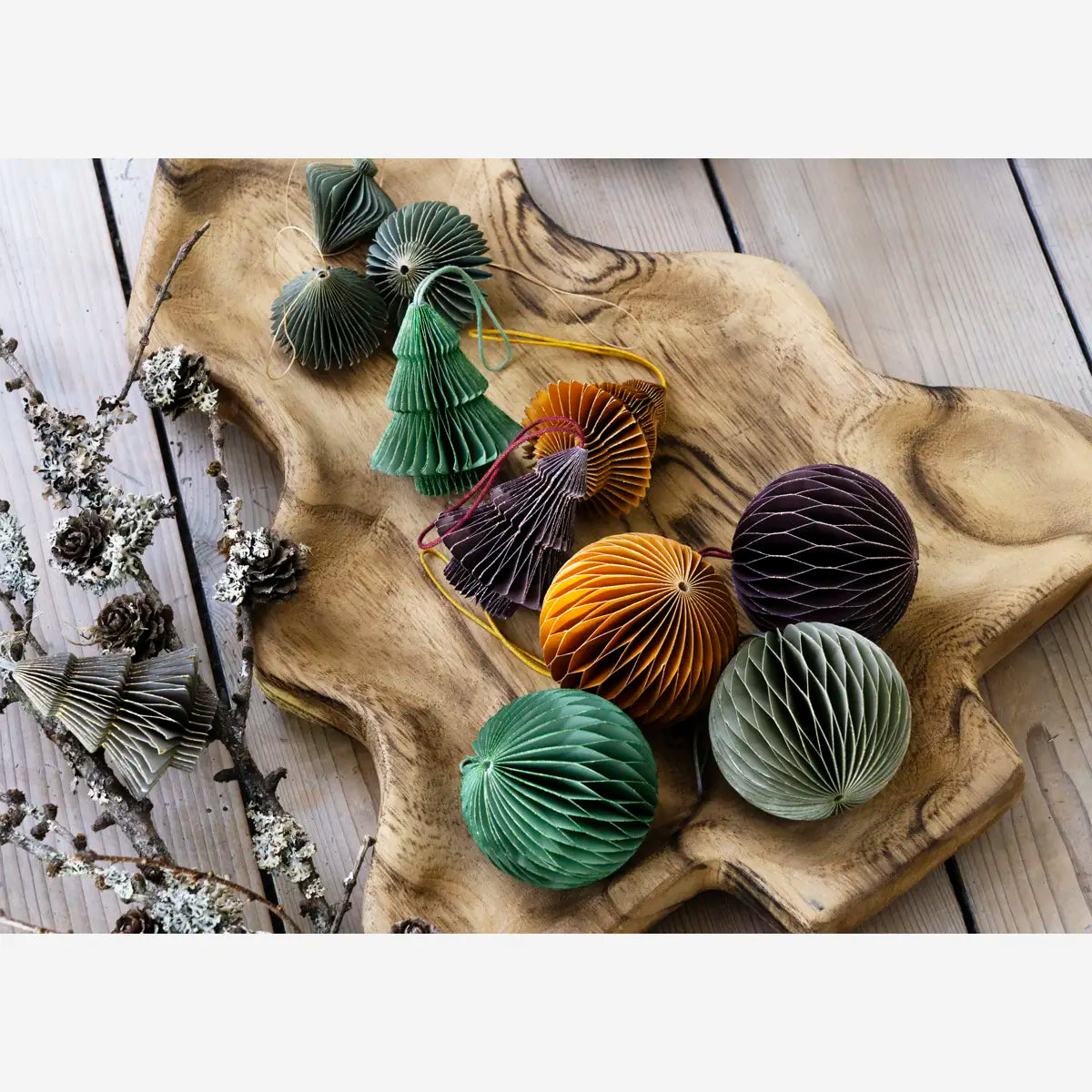 Wooden christmas tree tray