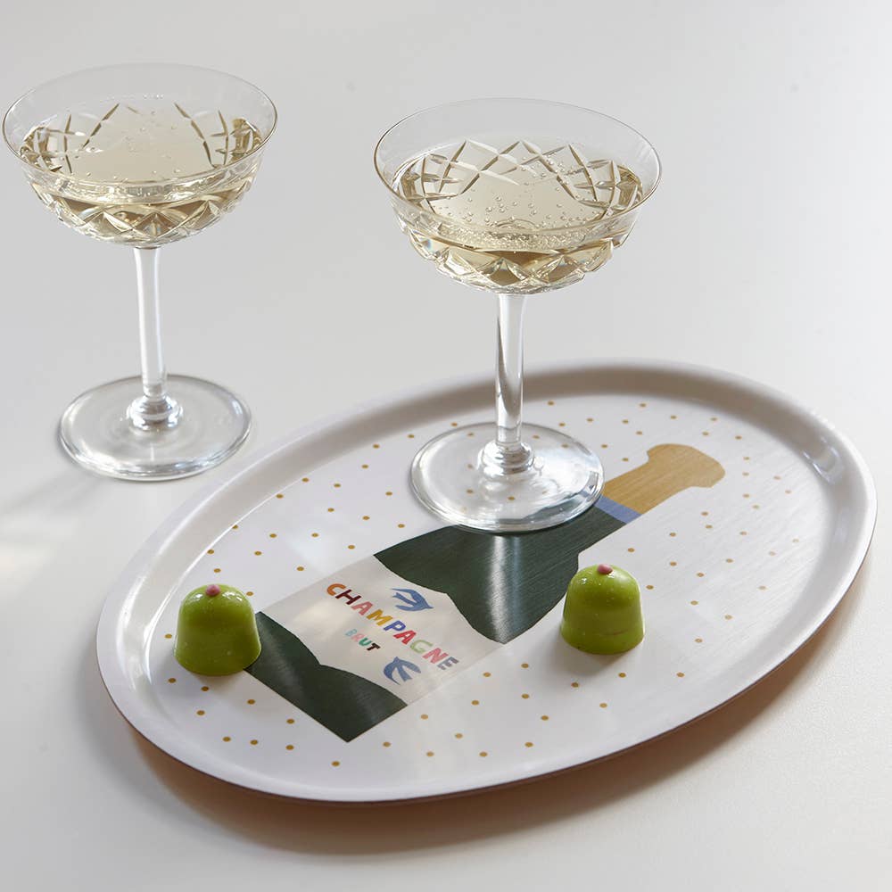 CHAMPAGNE Oval Serving Tray - 31x22cm